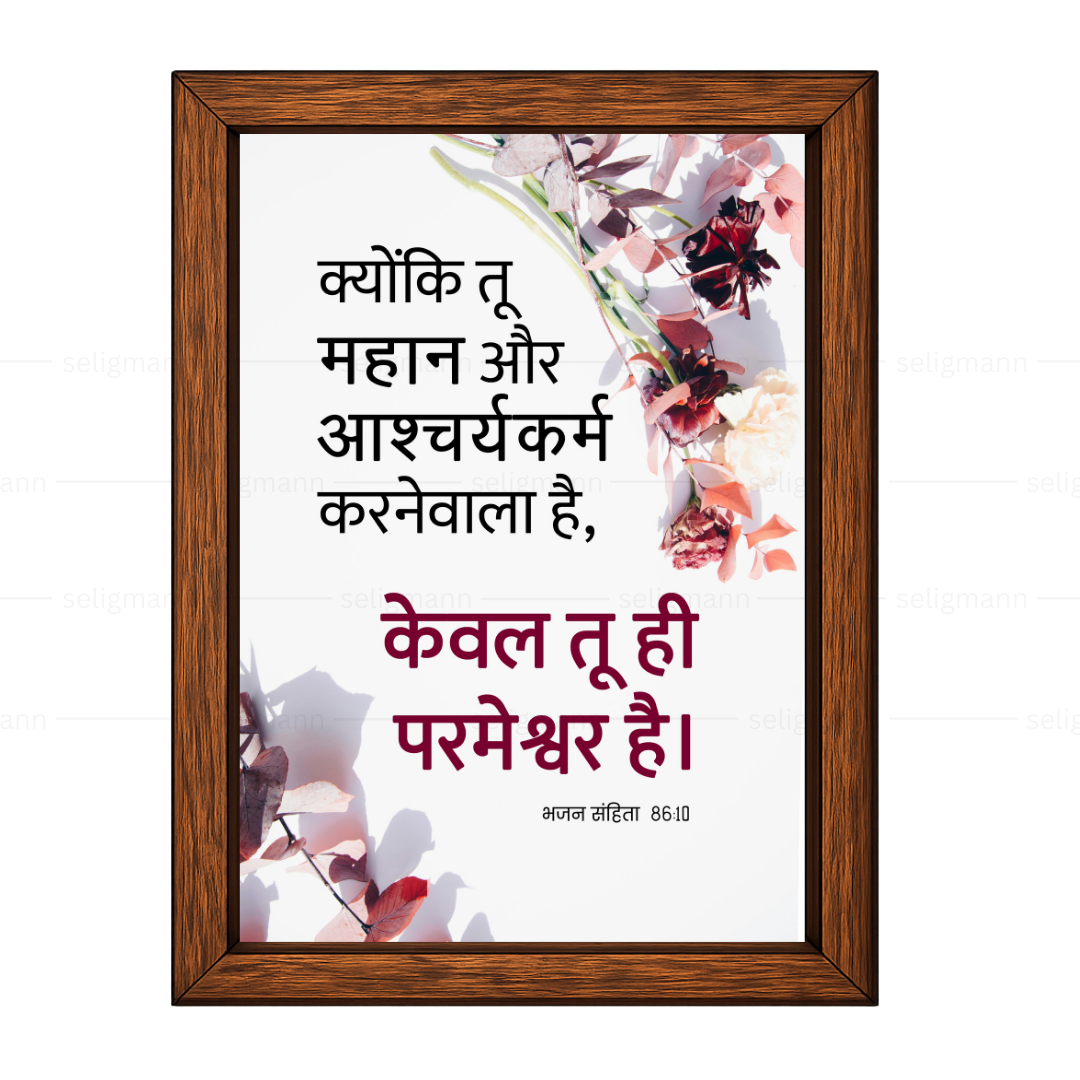 तू महान और आश्चर्यकर्म करनेवाला है, केवल तू ही परमेश्वर है (Psalm 86:10) Hindi