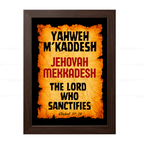 Yahweh M’Kaddesh - Jehovah Mekkadesh (Ezekiel 37:28)