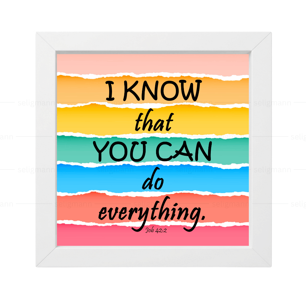 I KNOW that YOU CAN do everything – Job 42:2