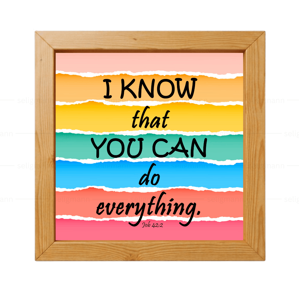 I KNOW that YOU CAN do everything – Job 42:2