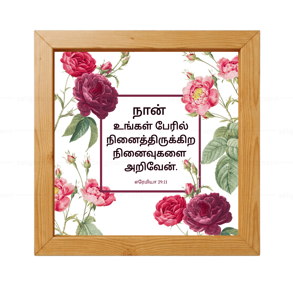 நான் உங்கள் பேரில் நினைத்திருக்கிற நினைவுகளை அறிவேன் - எரேமியா 29:11 - Tamil