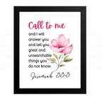 Call to Me and I Will Answer You (Jeremiah 33:3)