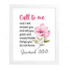 Call to Me and I Will Answer You (Jeremiah 33:3)