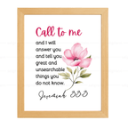 Call to Me and I Will Answer You (Jeremiah 33:3)
