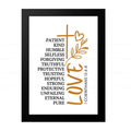 Inspirational Love Bible Verse Frame (1 Corinthians 13:4-8)