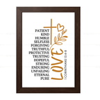 Inspirational Love Bible Verse Frame (1 Corinthians 13:4-8)