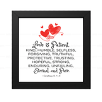 Love Bible Verse Wall Frame (1 Corinthians 13:4-8)