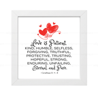 Love Bible Verse Wall Frame (1 Corinthians 13:4-8)