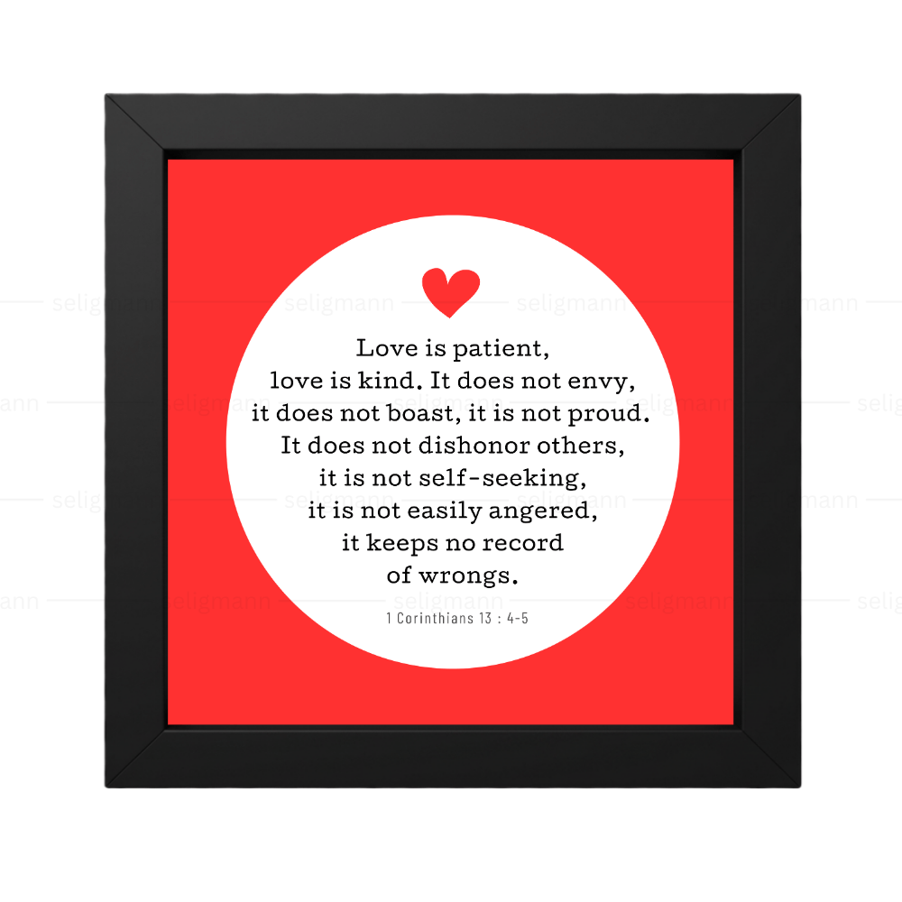 Love is Patient Love is Kind Scripture Print (1 Corinthians 13:4-5)