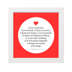 Love is Patient Love is Kind Scripture Print (1 Corinthians 13:4-5)