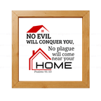 No Evil No Plague Will Come..(Psalms 91:10) (NLT)