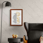 Inspirational Love Bible Verse Frame (1 Corinthians 13:4-8)
