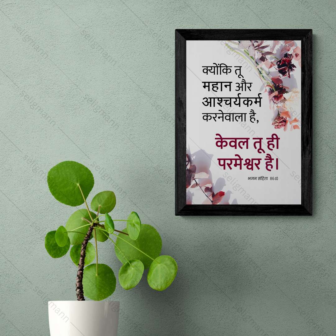 तू महान और आश्चर्यकर्म करनेवाला है, केवल तू ही परमेश्वर है (Psalm 86:10) Hindi